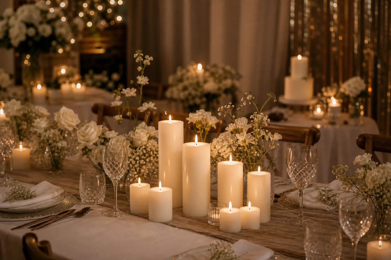 Elegant candle styling for birthdays and other celebration events